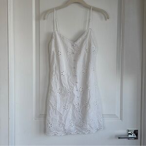 miami White Eyelet Slip Dress